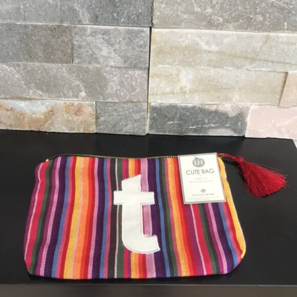 Levtex Cabo Initial Zip Pouch - Picture 3 of 5